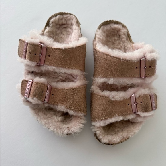 Birkenstock Kids Arizona Shearling Sandal Size 11 - Picture 2 of 3
